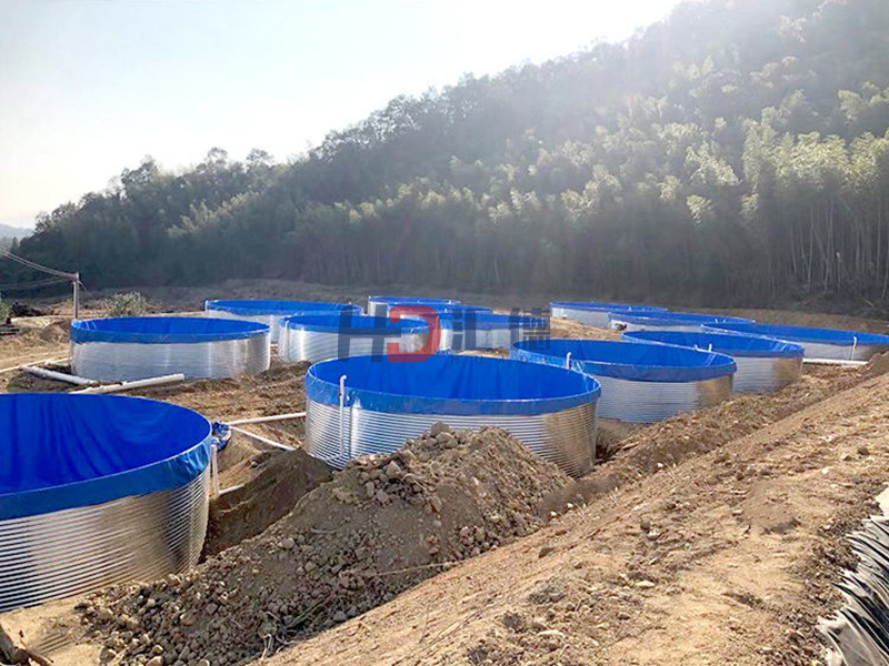 湖北圆形镀锌板水产品养殖池2