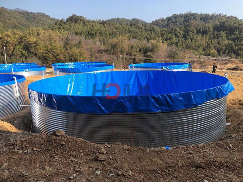 湖北圆形镀锌板水产品养殖池1
