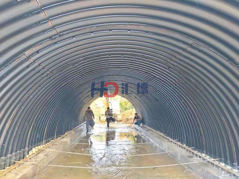 河南拼装金属波纹涵管临时小桥1